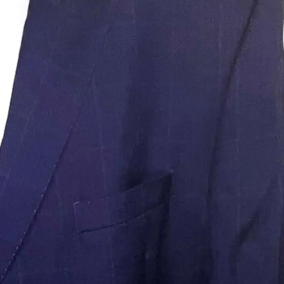 Joseph A Banks Chelsea 50R Window Pane Tailored Fit Wool Padded Vented Blazer - Picture 7 of 10